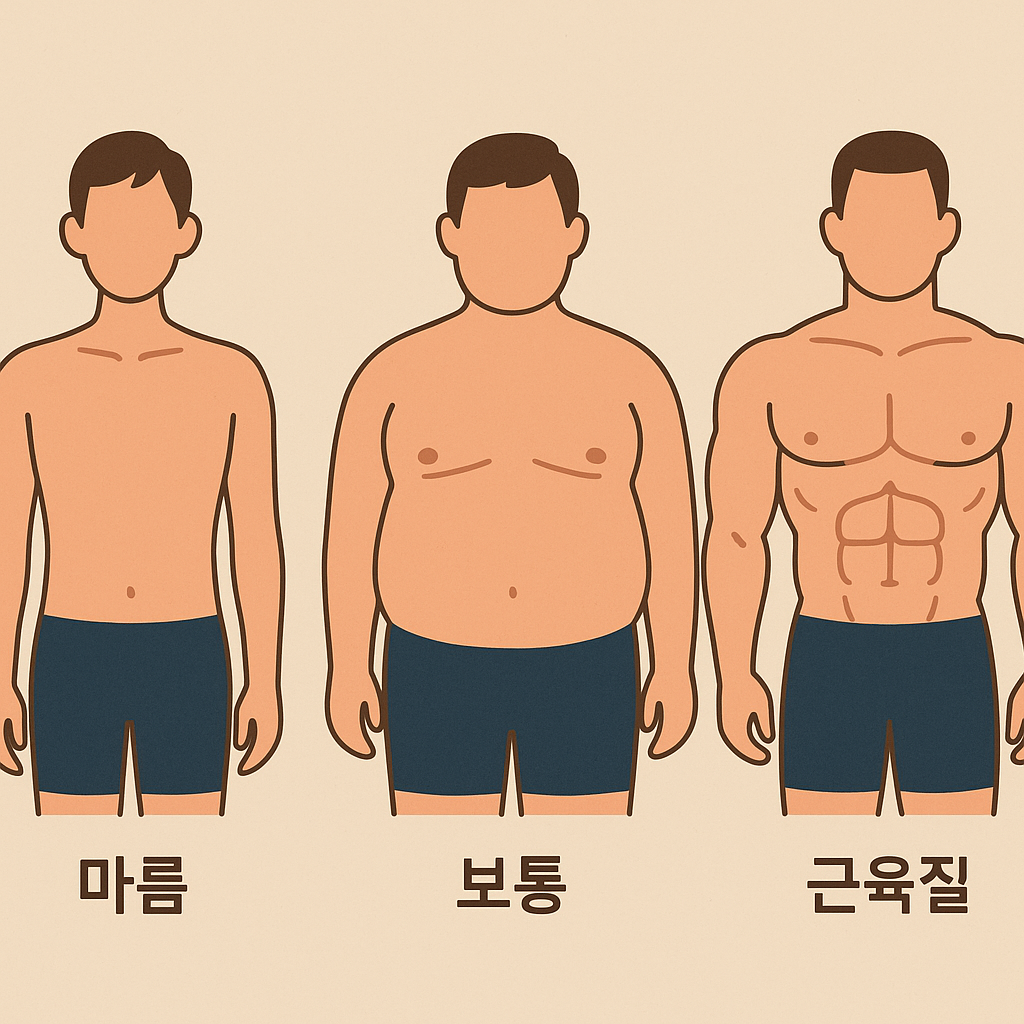 매력적인 남성 체형