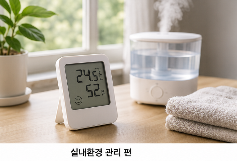 실내 습도 환기 환절기 건강관리