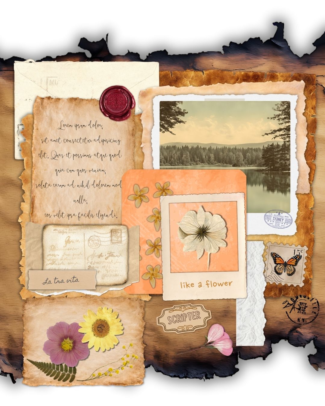 칸바로 부피감 있는 감티지 페이지 만들기