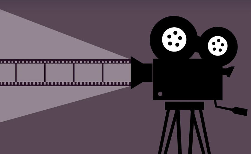 영화 상영 영사기 이미지