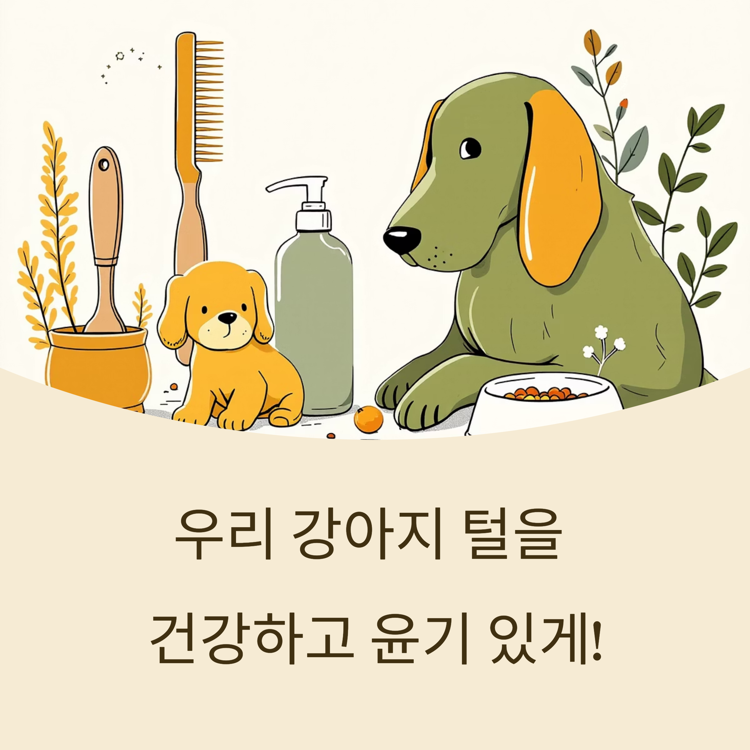 우리 강아지 털을 건강하고 윤기 있게!