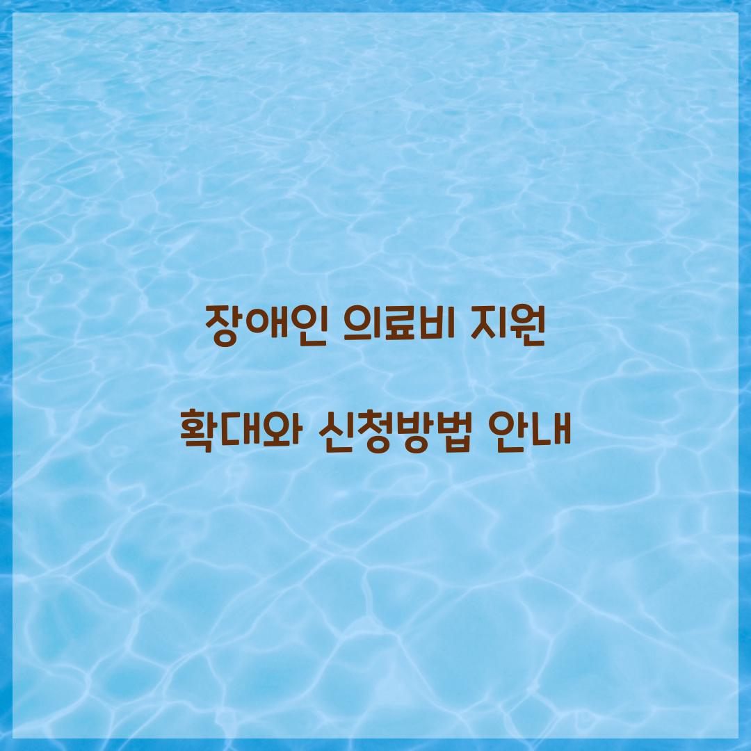장애인 의료비