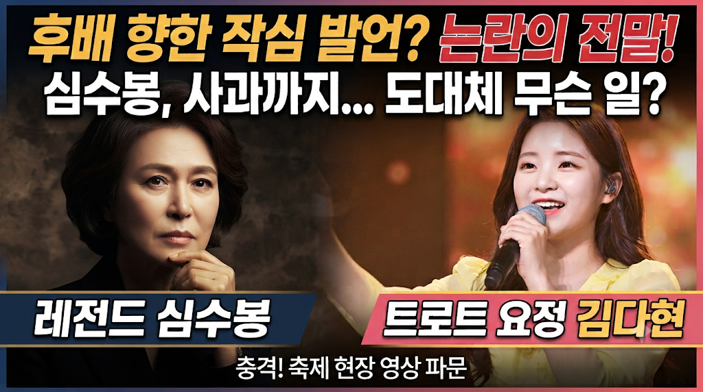심수봉 사과까지 도대체 무슨일 충격 축제 현장 영상 파문