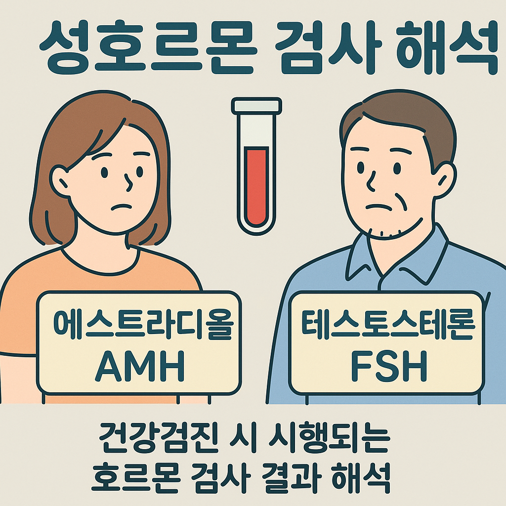 혈액검사 시리즈 ⑭ 건강검진 성 호르몬 검사 해석 ㅣ 테스토스테론, 에스트라디올, 난포 자극 호르몬(FSH), 항뮐러관호르몬(AMH)