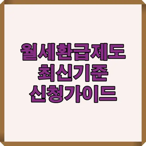 월세 환급제도를 2025년 기준으로 가장 빠르고 정확하게 신청하기 위한 핵심 내용을 요약한 대표 썸네일 이미지