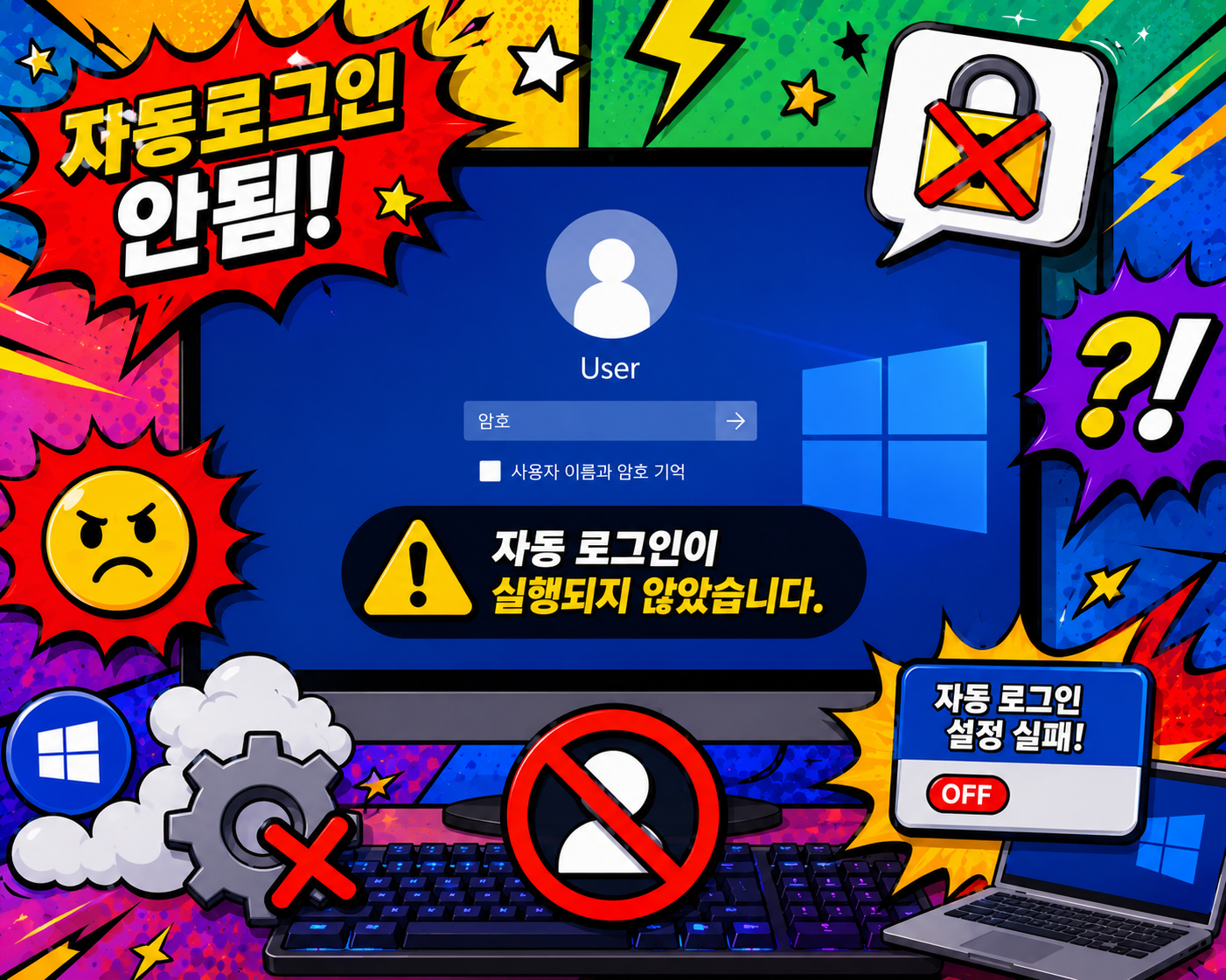 윈도우 자동로그인 안됨 해결방법 총정리 netplwiz 옵션 사라짐 레지스트리