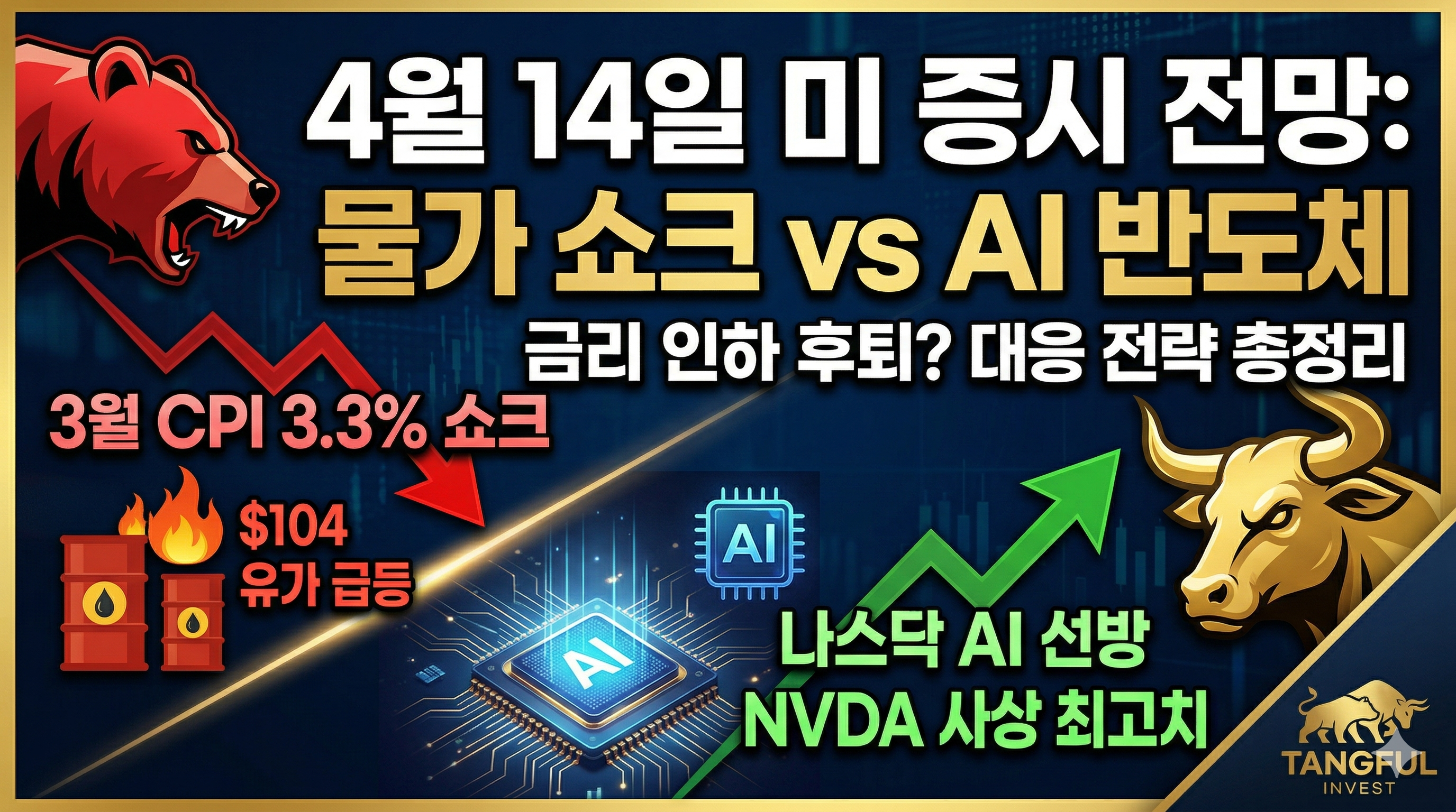 4월 14일 증시 전망 (유가 100달러 돌파와 인플레이션 쇼크)