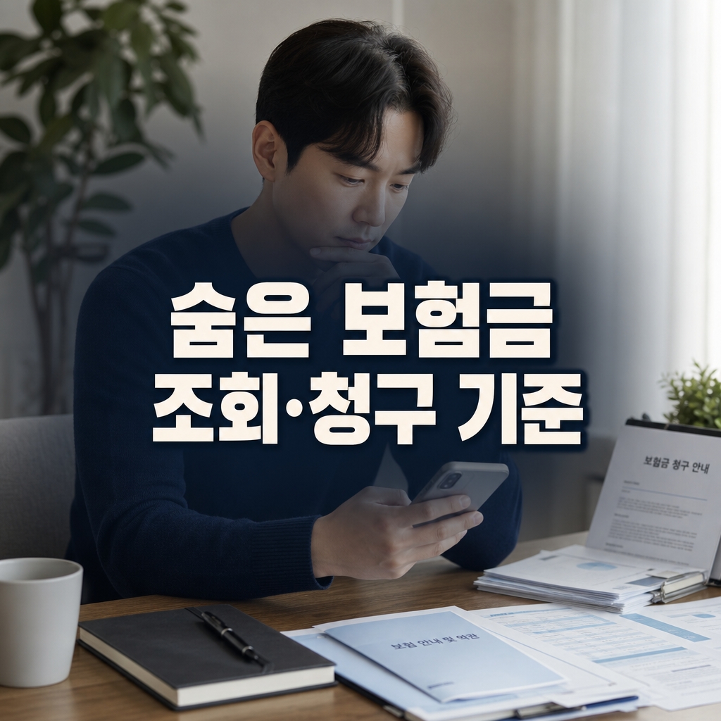 숨은 보험금 조회 방법과 청구 시기 기준