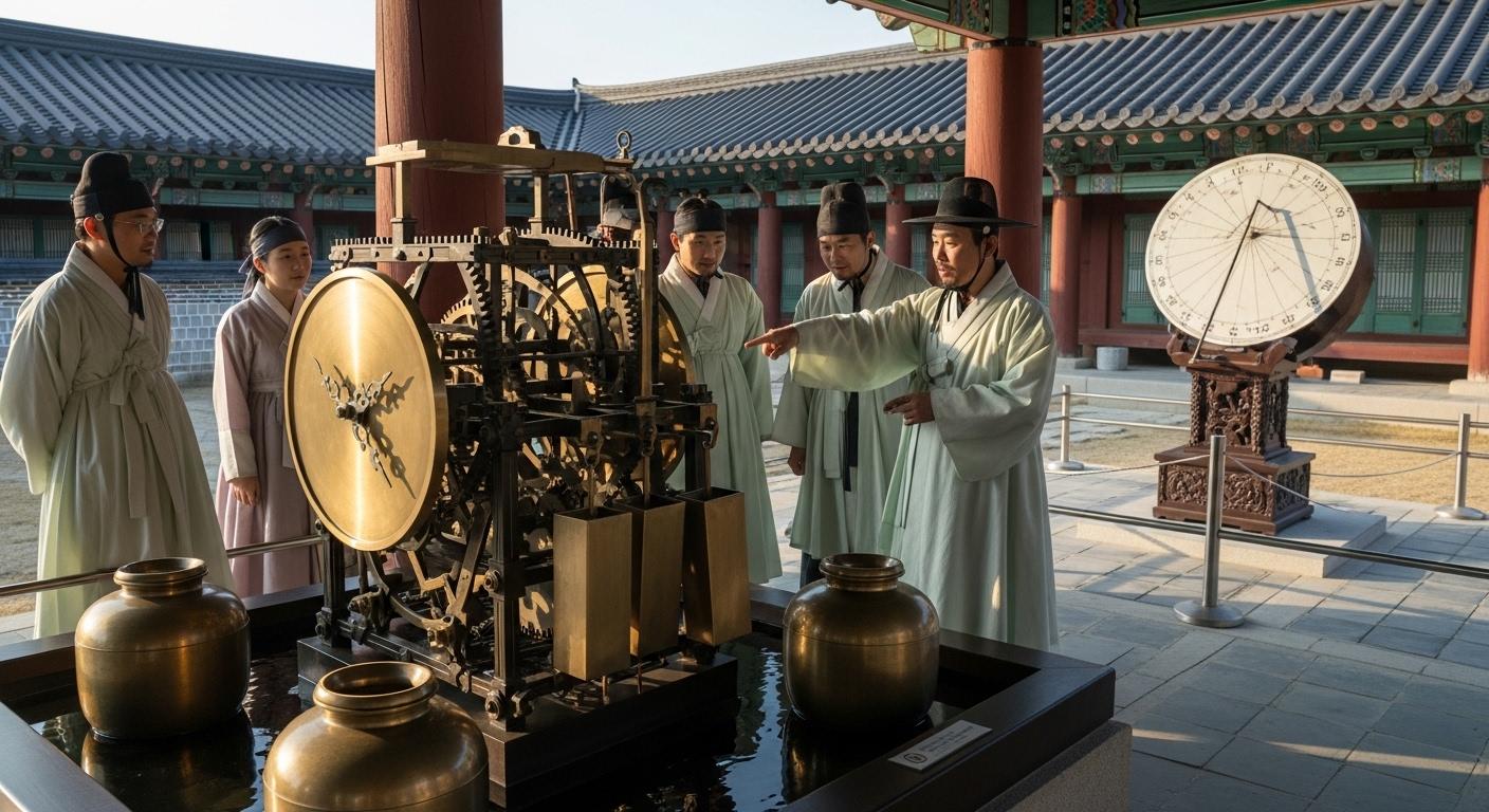 자격루와 앙부일구의 작동 원리