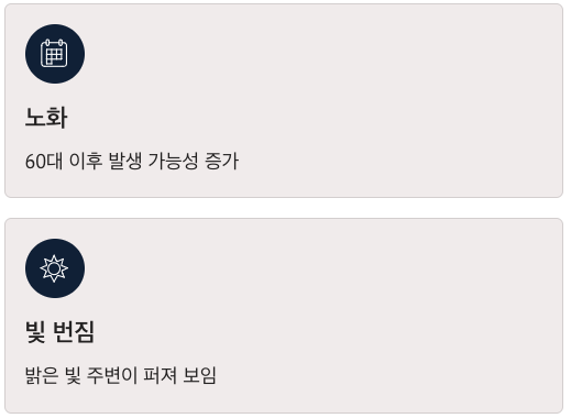 백내장 초기 노화