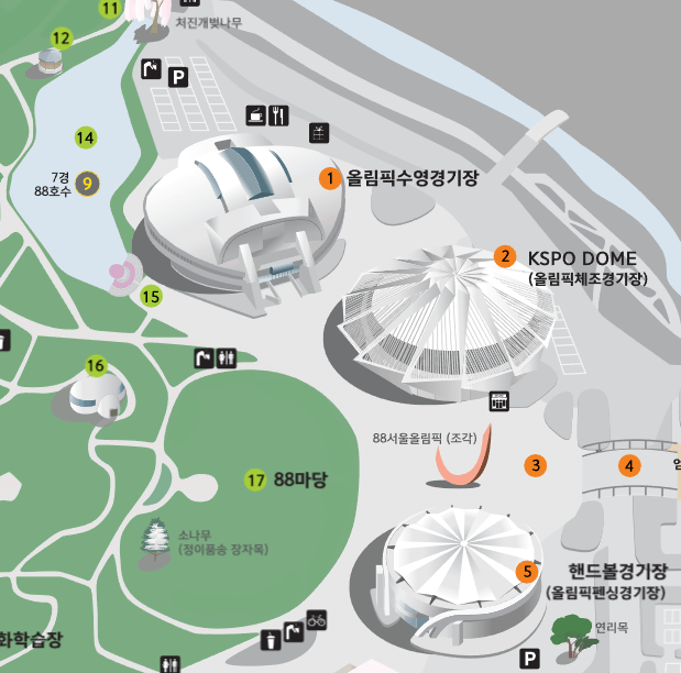 올림픽공원안내도