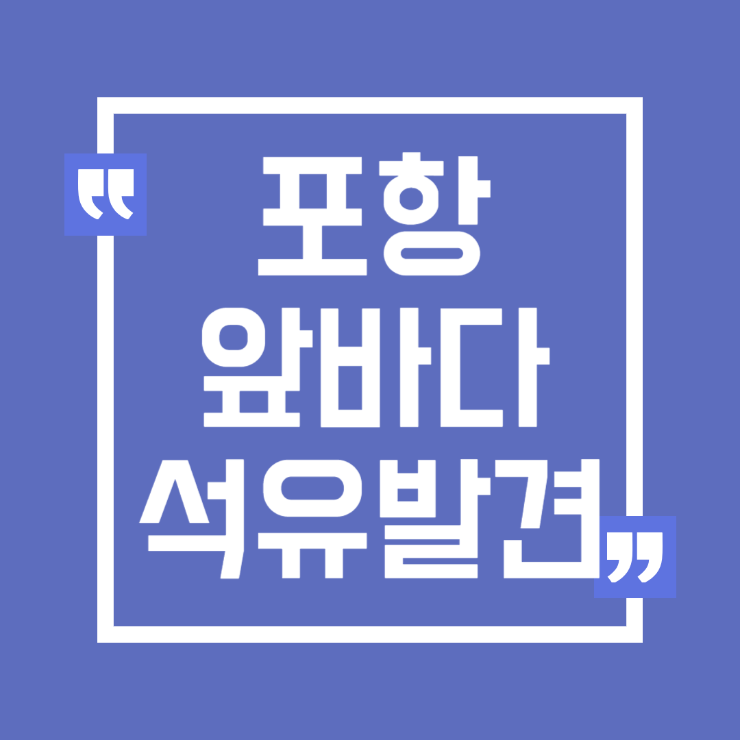 포항 앞바다 석유 가스 매장 가능성 발표 소식