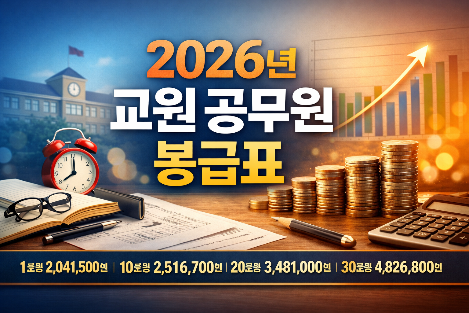 2026년 교원공무원 봉급표