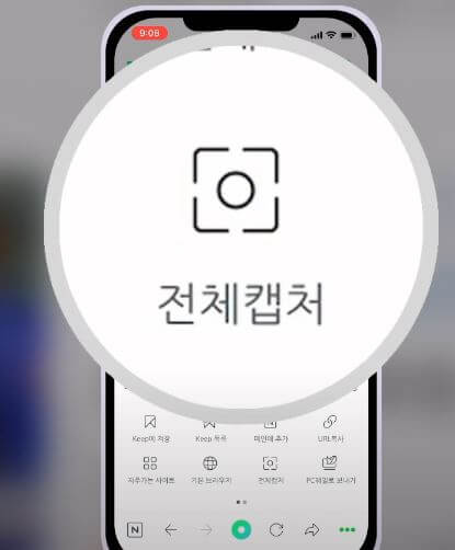 전체 캡쳐 화면