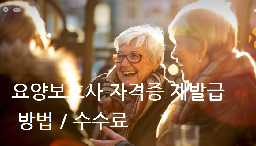 요양보호사자격증 재발급
