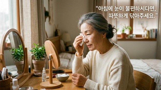 결막염 분비물 눈꺼풀 붙음 관리"