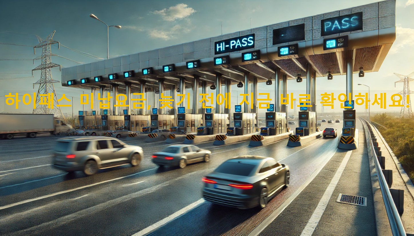하이패스 미납요금, 늦기 전에 지금 바로 확인하세요!