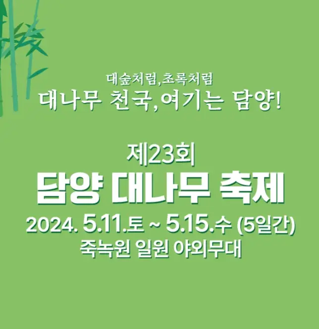 담양 대나무축제 주차장, 프로그램