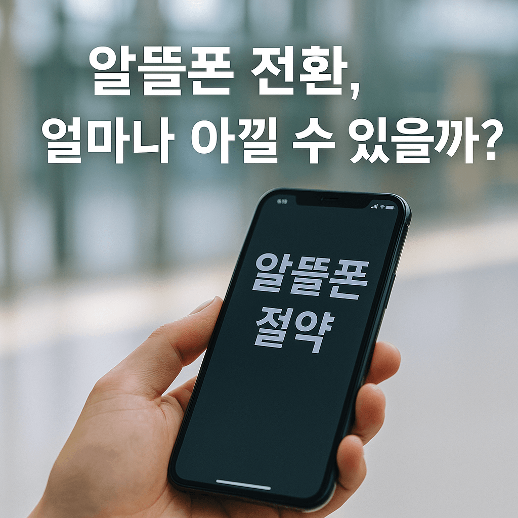 SKT 요금제 변경 위약금? 알뜰폰 전환 시 절감 효과