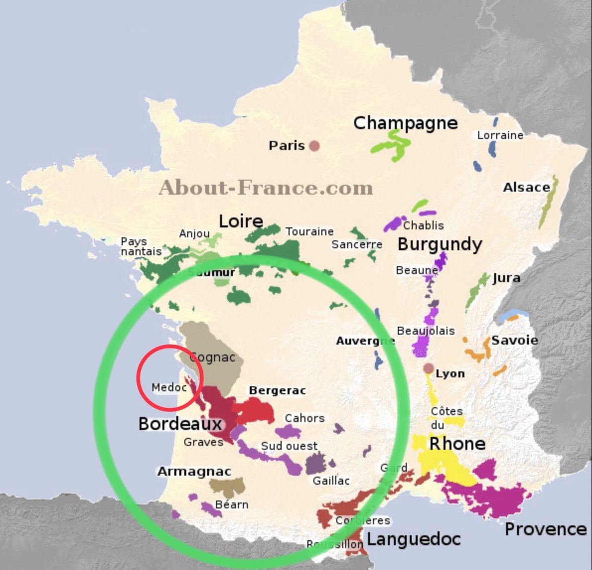프랑스 와인 맵