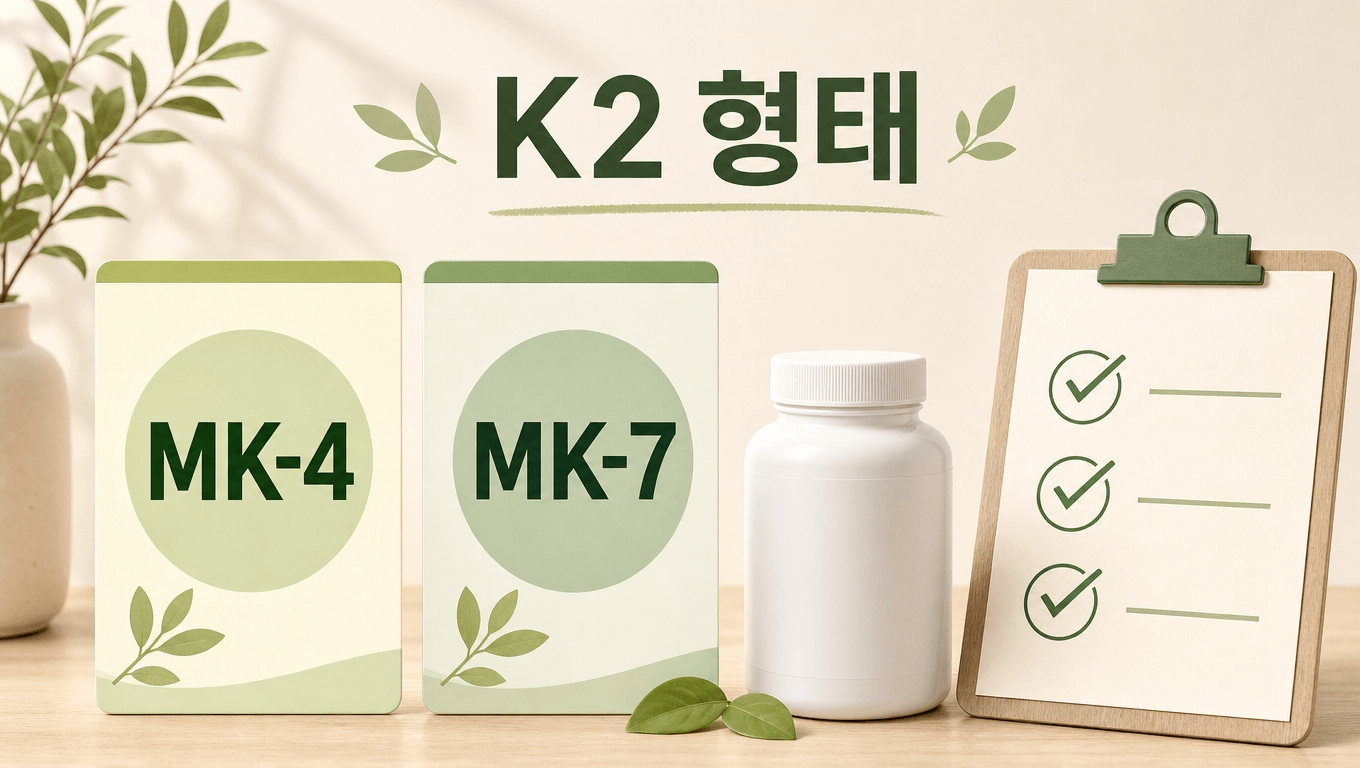 비타민K2 MK4 MK7 형태 확인