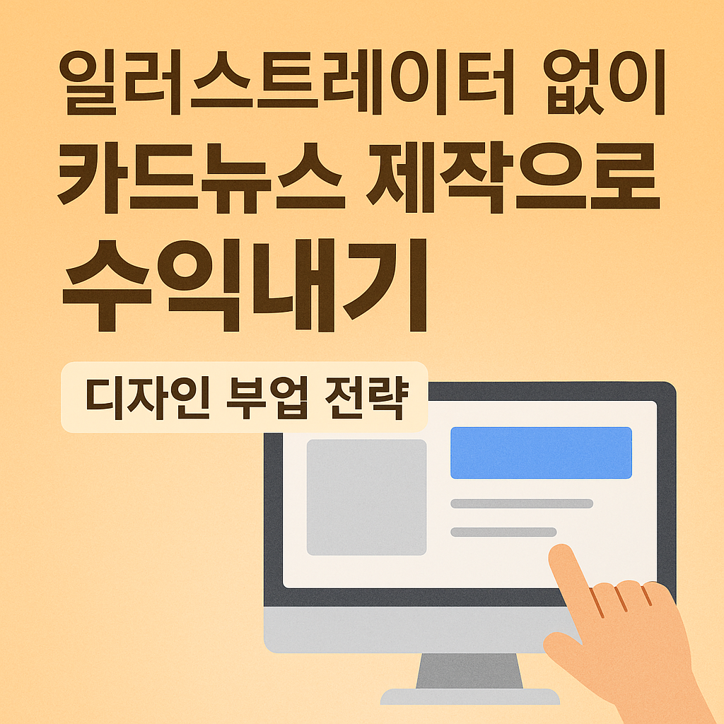 일러스트레이터 없이 카드뉴스 제작으로 수익내기, 디자인 부업 전략