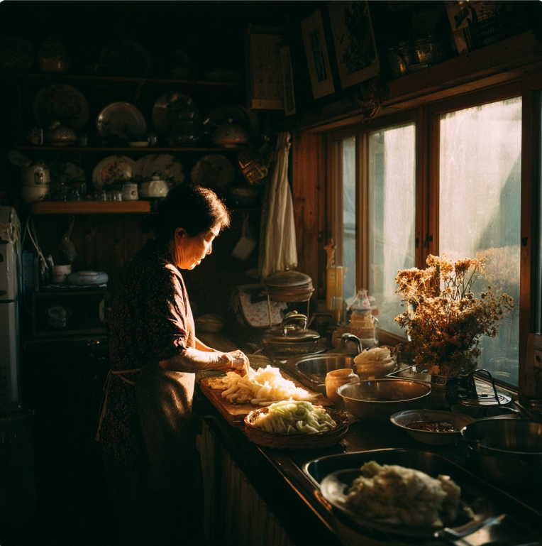 동치미를 만들기위해 재료 준비