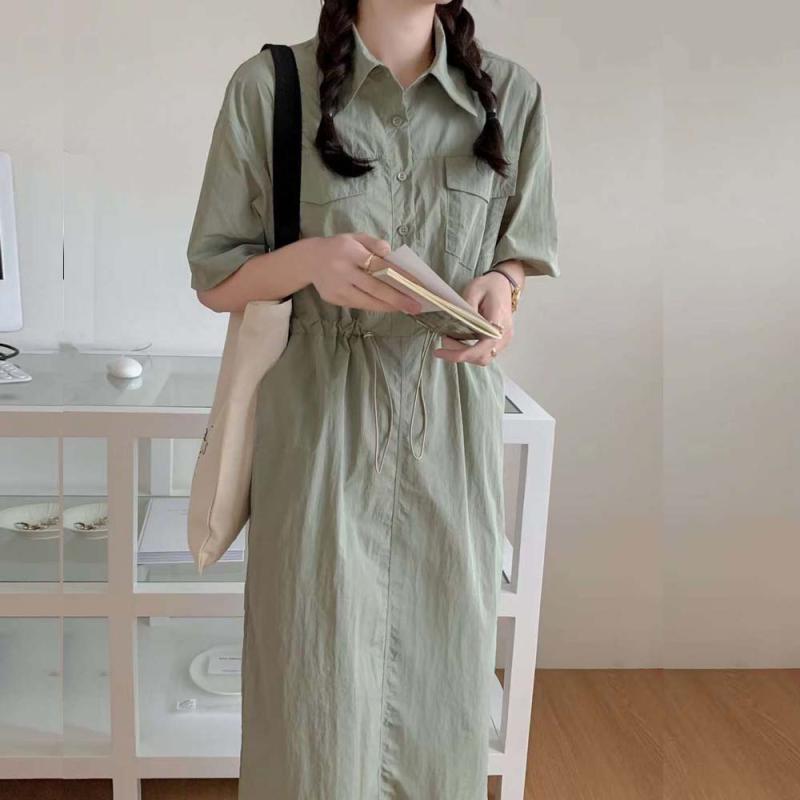 771 반팔 아노락 원피스 바스락원피스