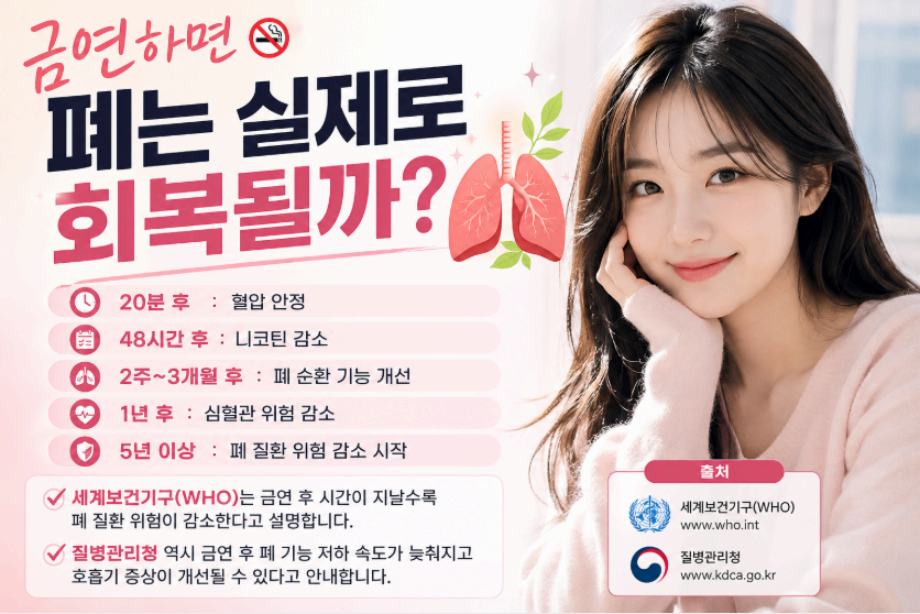 금연하면 폐는 실제로 회복될까? 이미지사진