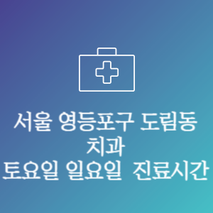 서울 영등포구 도림동 치과 주말 토요일 일요일 문여는 병원 진료시간
