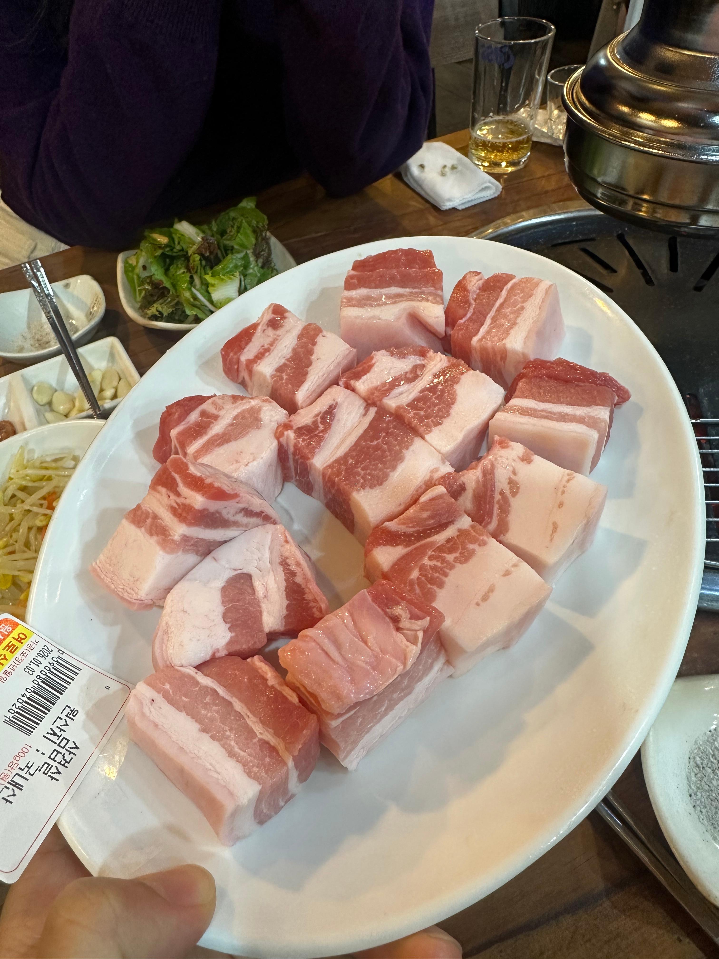 여로식육식당 생 삼겹살