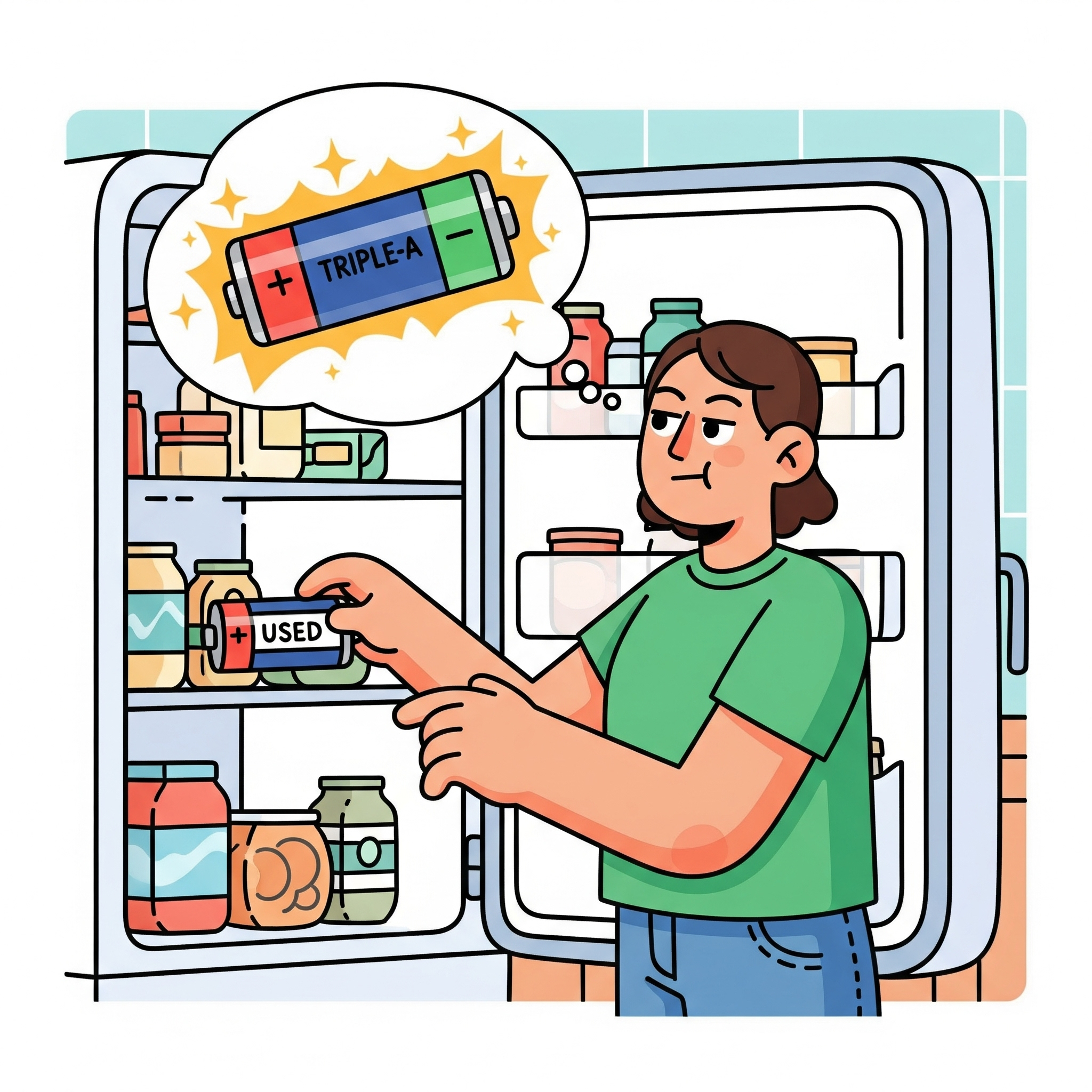 건전지, 냉장고에 넣으면