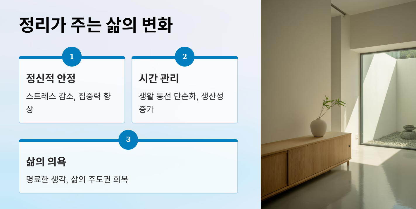 정리가 주는 삶의 변화