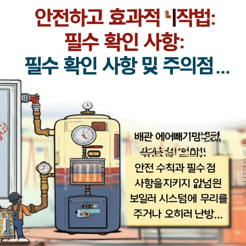 보일러 에어빼기 6단계 순서, 난방 ..