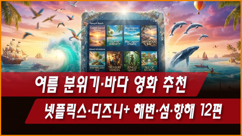 여름 분위기·바다 영화 추천|넷플릭스·디즈니+ 해변·섬·항해 12편