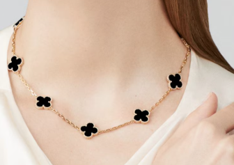 반클리프 아펠 빈티지 알함브라 네크리스 10개 모티브 오닉스 모델 사진 1