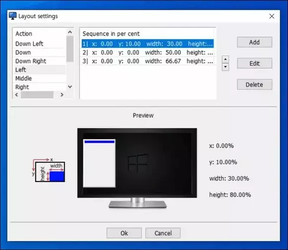 가상 숫자 패드와 단축키로 창 분할