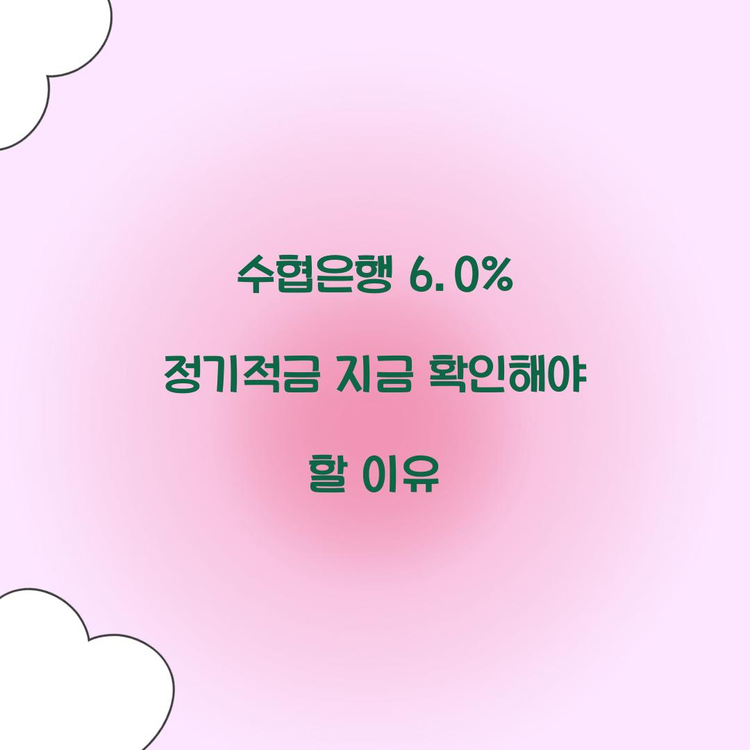 수협은행 6.0% 정기적금