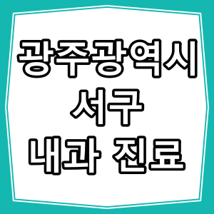 광주광역시 서구 호흡기, 내과 진료 하는 동네 병원