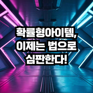 확률형아이템 게임개정법