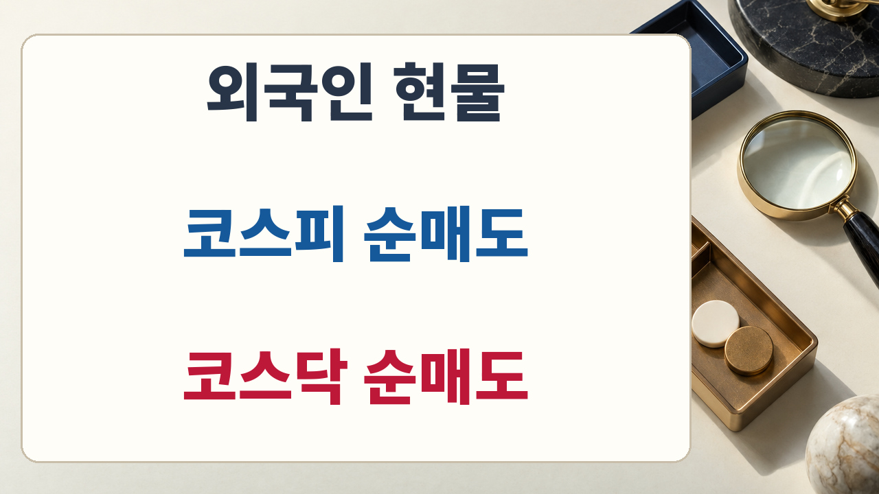 10월2일 KRX 장후 잠정 관측에서 외국인은 코스피·코스닥 현물 모두 순매도