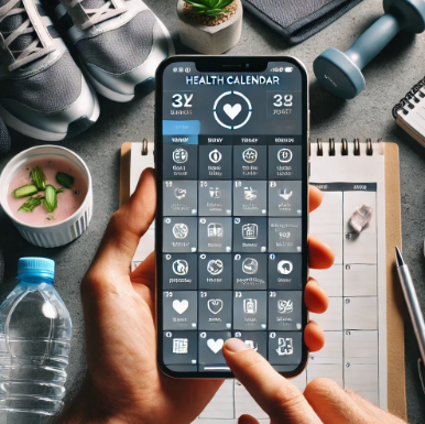 건강 정보 캘린더 앱 활용, 건강 관리 계획 세우기 관련 사진