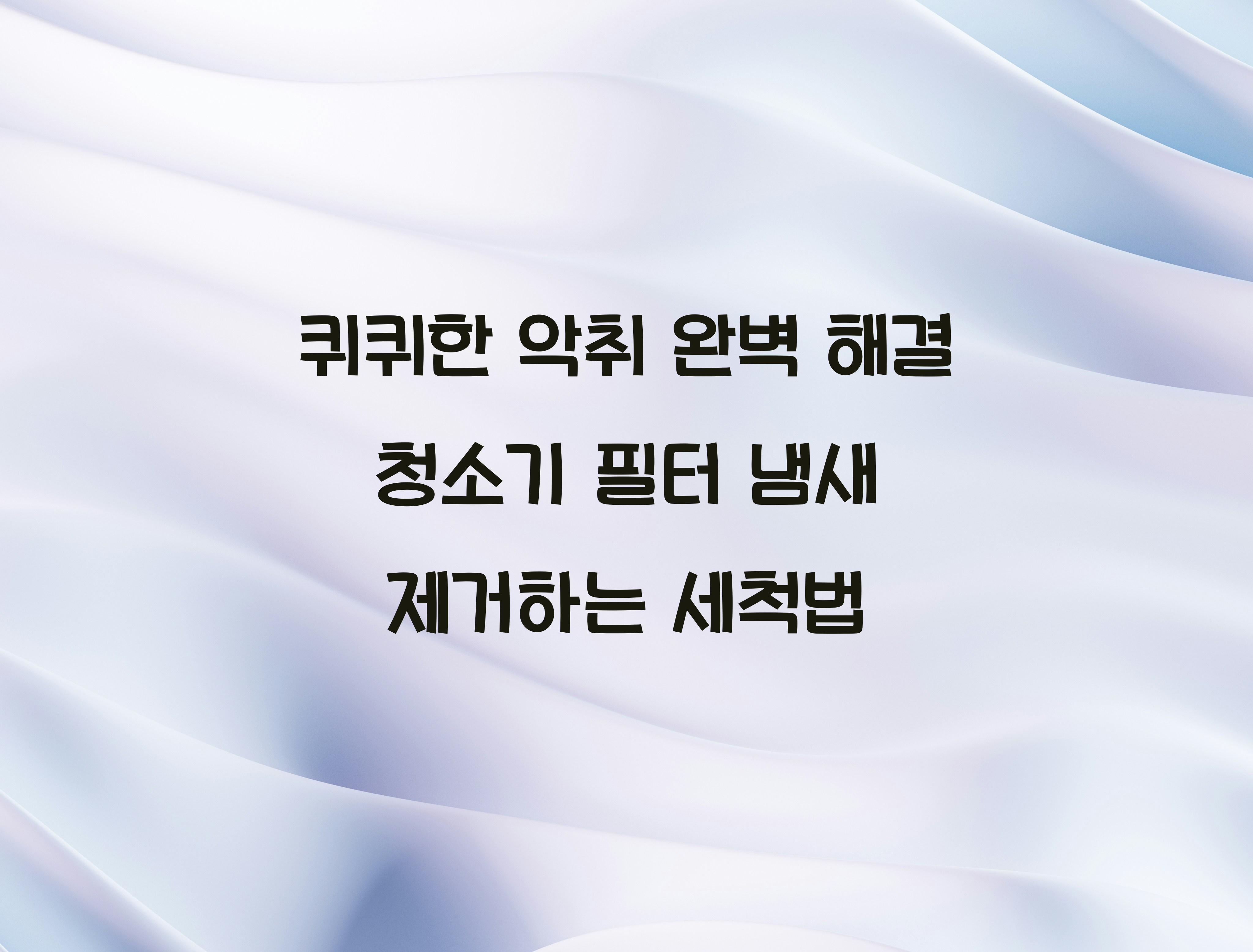 청소기 필터 냄새 제거하는 세척법