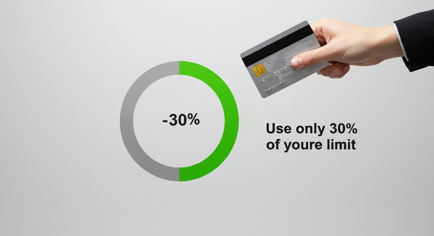 한도 대비 사용액 30% 유지