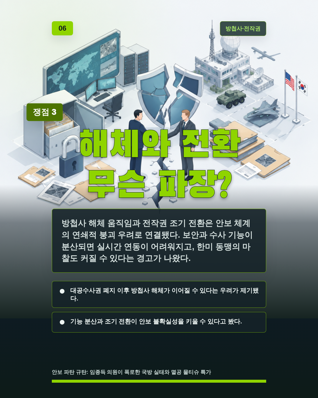 해체와 전환 무슨 파장?