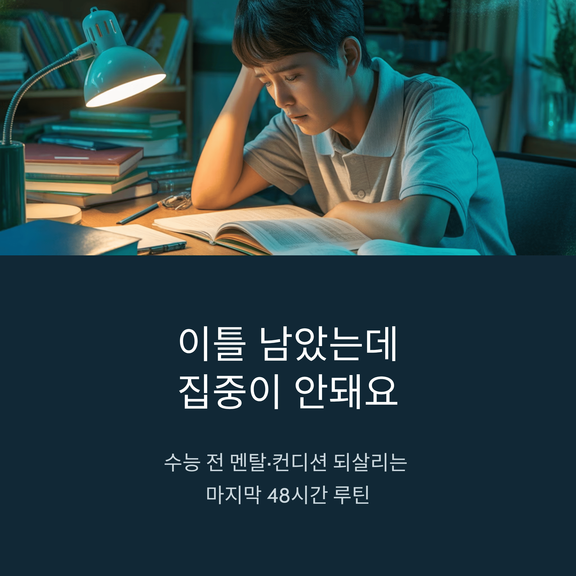 수능 D-1 멘탈 관리 루틴과 집중력 유지법