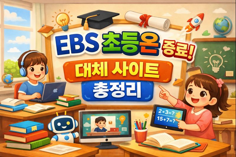 EBS 초등온 종료! 하지만 초등 학습 공백 걱정 끝? 초등 무료·유료 대체 사이트 총정리