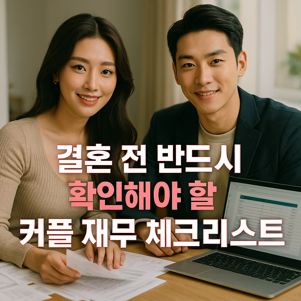 결혼 전 반드시 확인해야 할 커플 재무 체크리스트 완벽 가이드