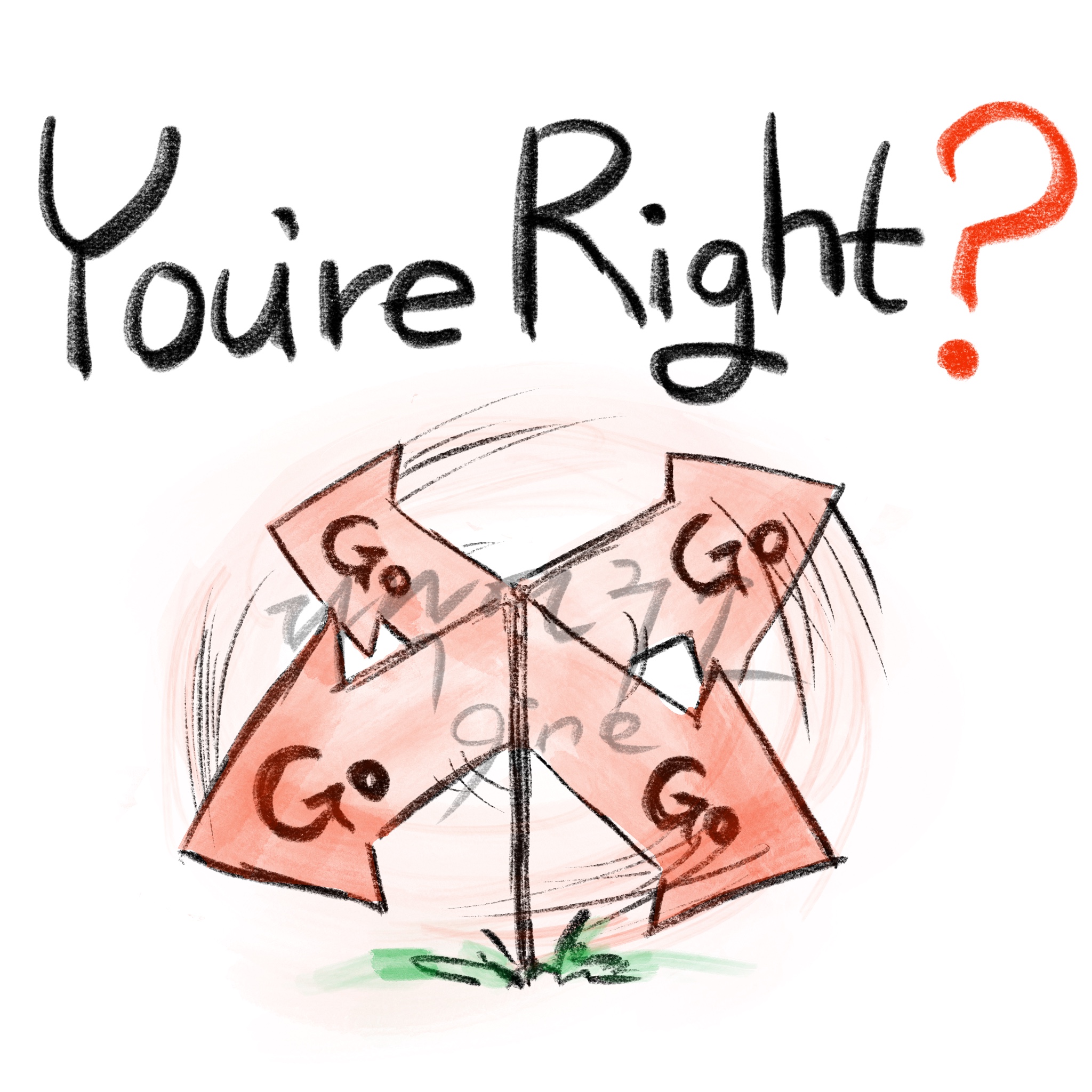 You're Right? 계속해서 회전하는 방향 표지판