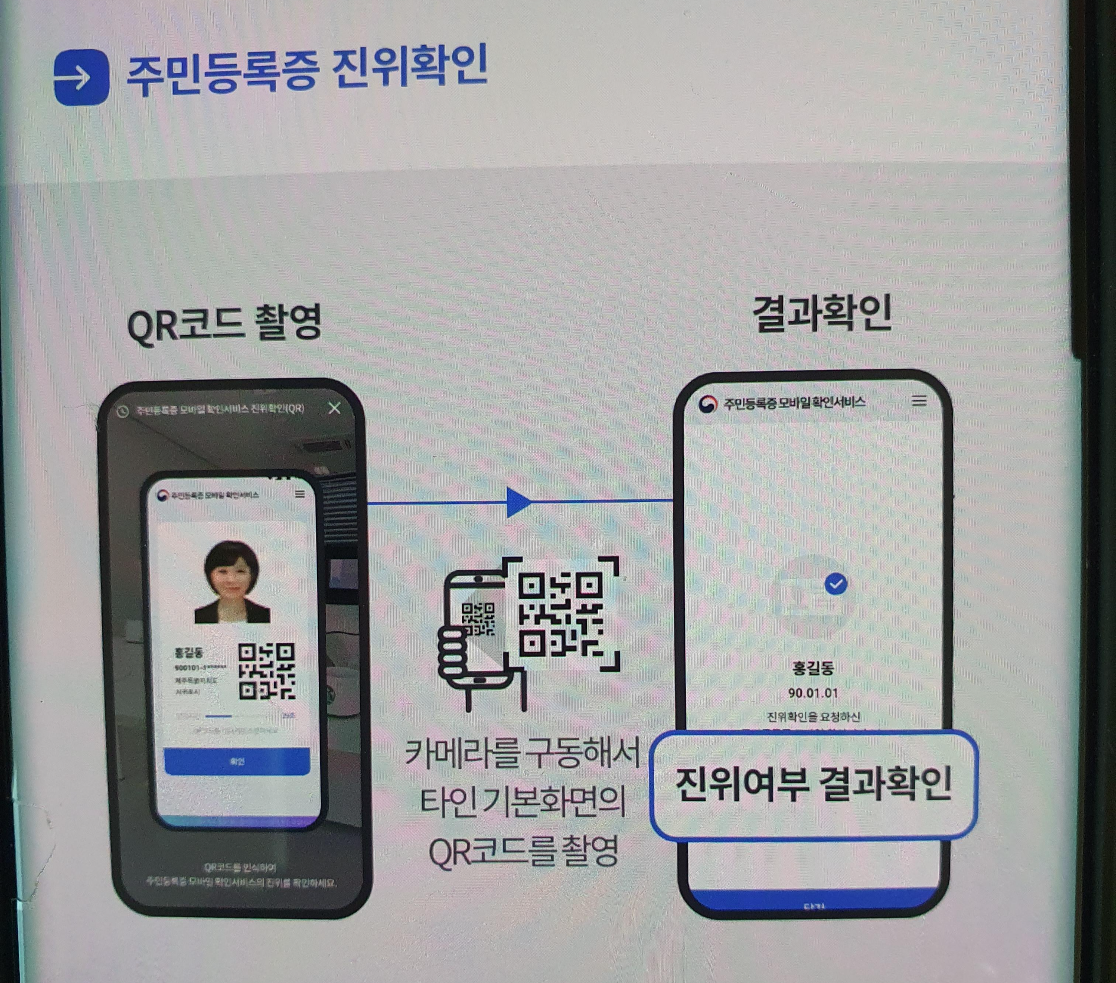 주민등록증 진위 확인